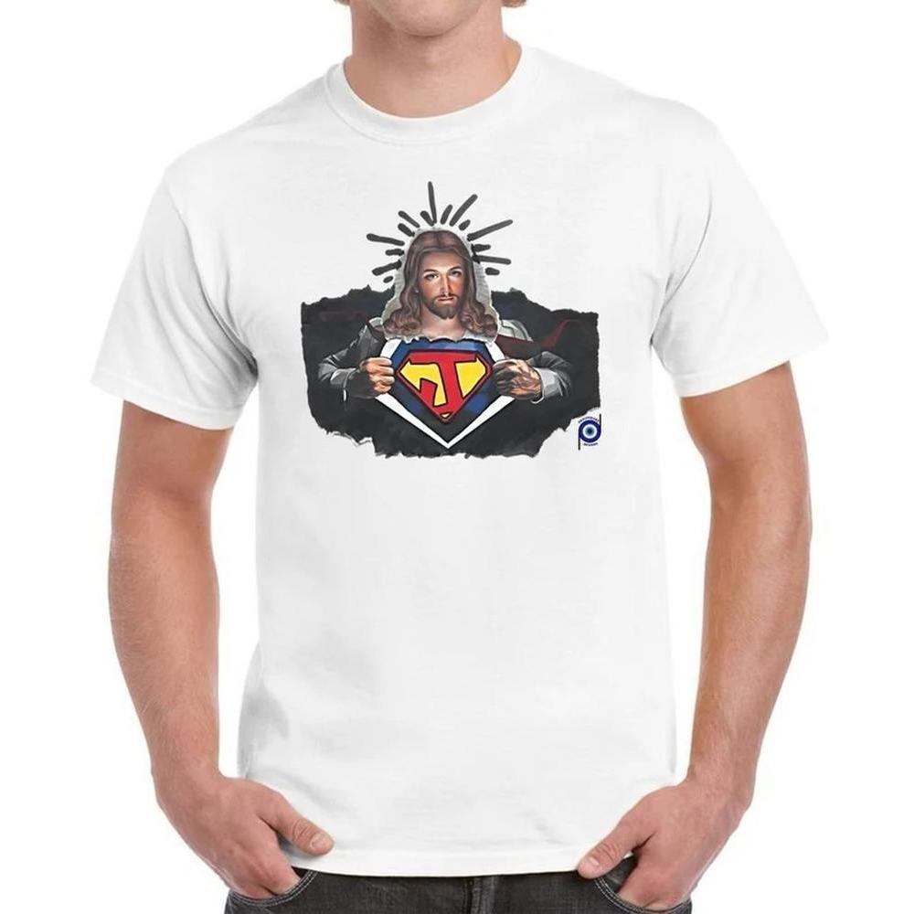 Super Jesus Superman Religious Spiritual Superhero Funny Unisex T-Shirt